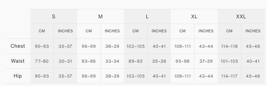 How do I know my size? – Onward